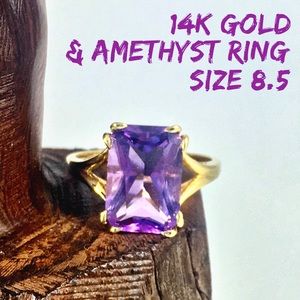 14K Gold & Amethyst Ring